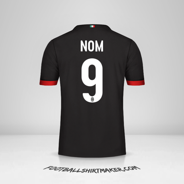 Maillot AC Milan 2017/18 Troisième -  nom - 9