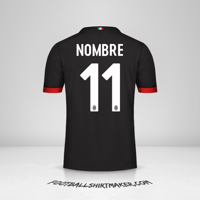 Camiseta AC Milan 2017/18 Tercera -  nombre - 11