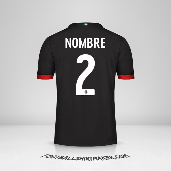 Jersey AC Milan 2017/18 Tercera -  nombre - 2