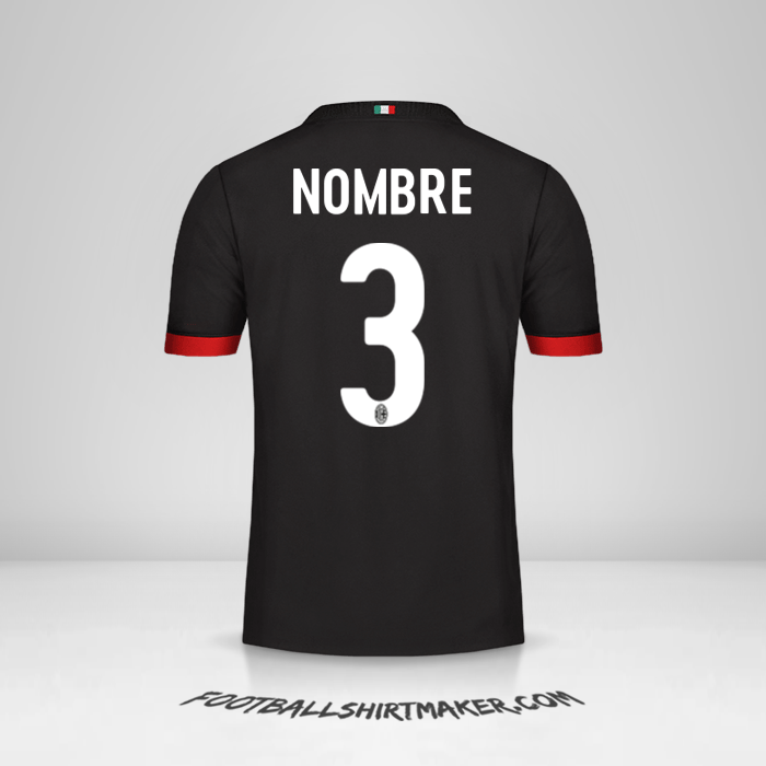 Jersey AC Milan 2017/18 Tercera -  nombre - 3