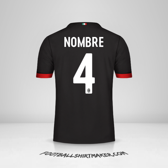 Jersey AC Milan 2017/18 Tercera -  nombre - 4