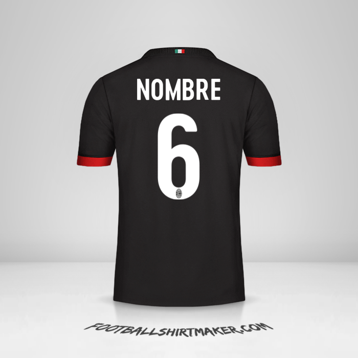 Jersey AC Milan 2017/18 Tercera -  nombre - 6