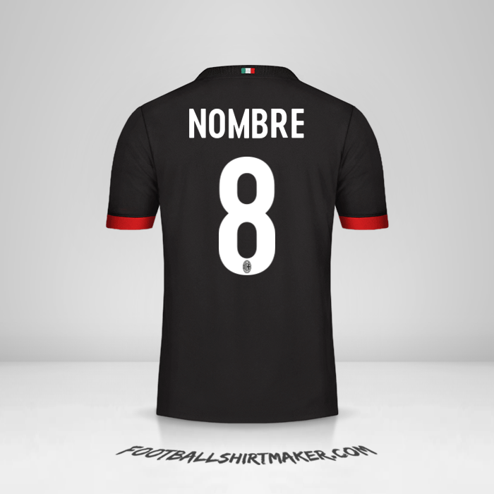 Jersey AC Milan 2017/18 Tercera -  nombre - 8