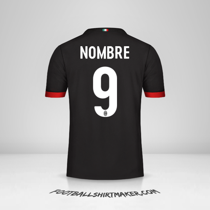 Jersey AC Milan 2017/18 Tercera -  nombre - 9