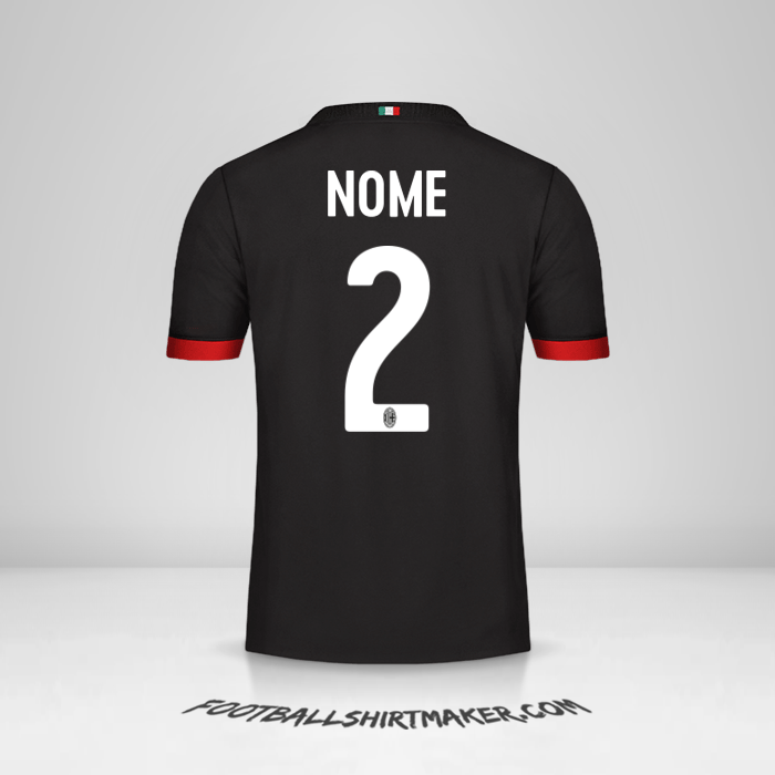 Maglia AC Milan 2017/18 Terza -  nome - 2