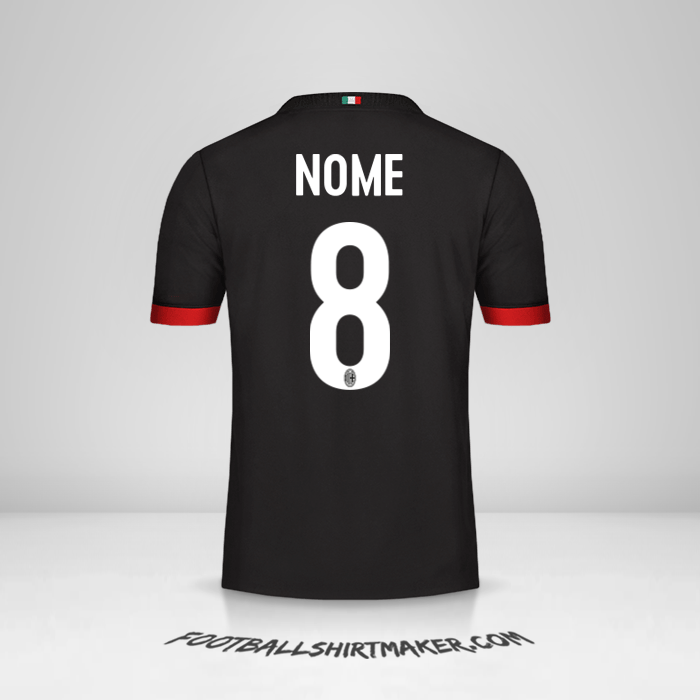 Camisa AC Milan 2017/18 Terceira -  nome - 8