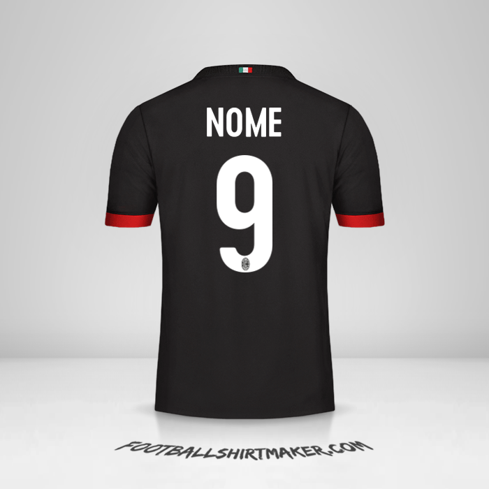 Camisola AC Milan 2017/18 Terceira -  nome - 9