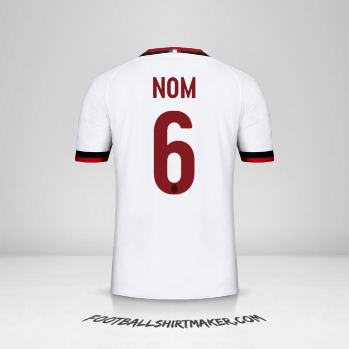 Maillot AC Milan 2017/18 Extérieur -  nom - 6