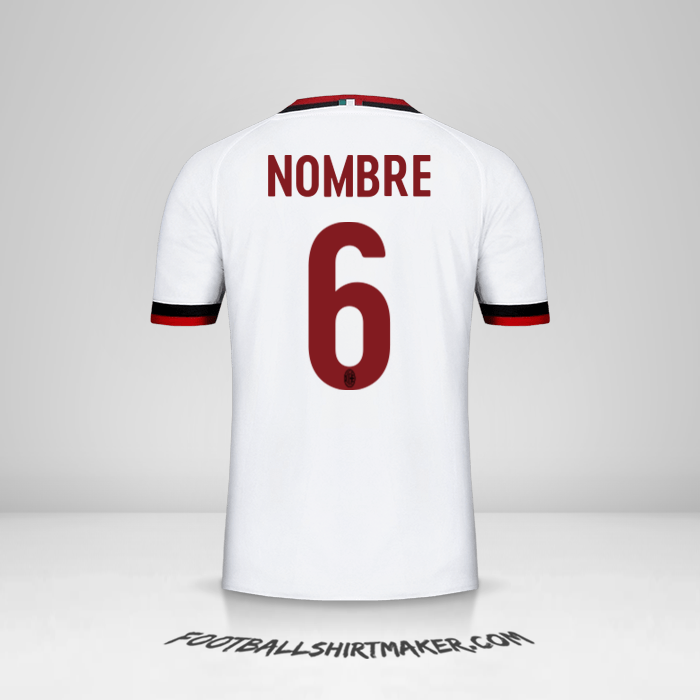 Camiseta AC Milan 2017/18 Visita -  nombre - 6