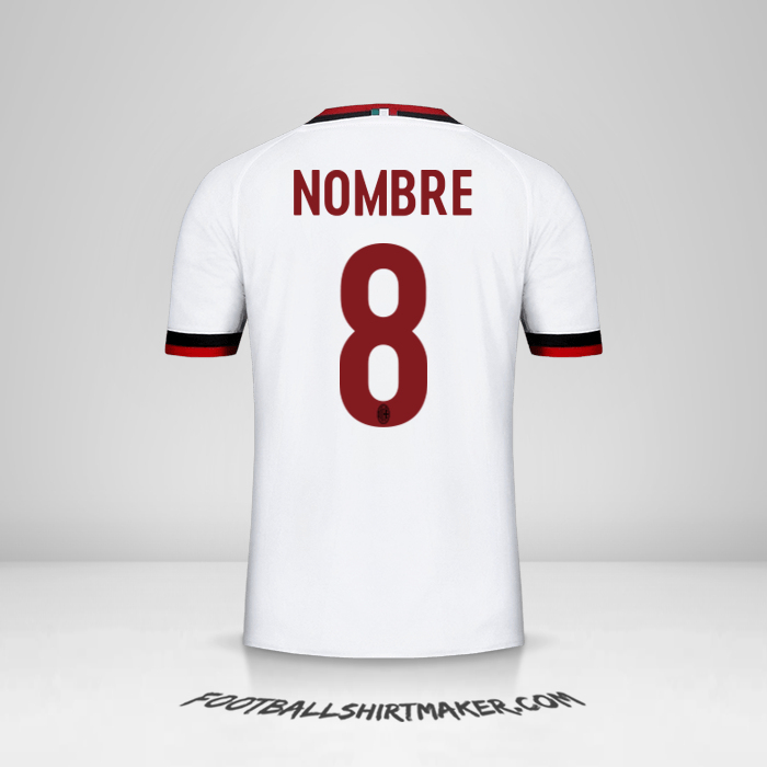 Jersey AC Milan 2017/18 Visita -  nombre - 8