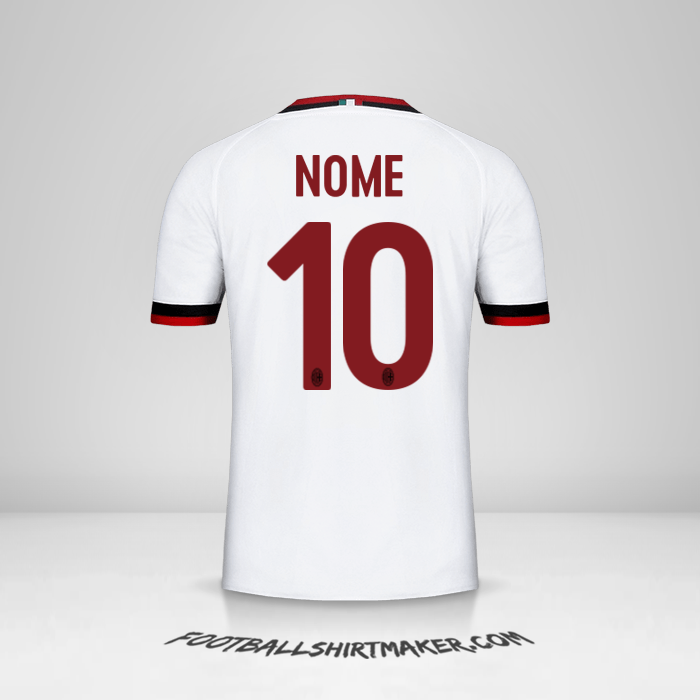Maglia AC Milan 2017/18 Seconda -  nome - 10