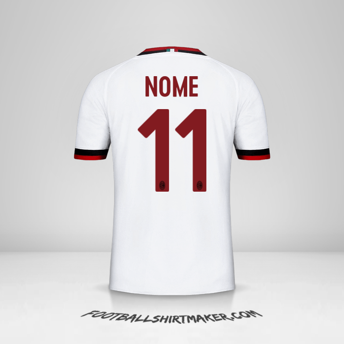 Maglia AC Milan 2017/18 Seconda -  nome - 11