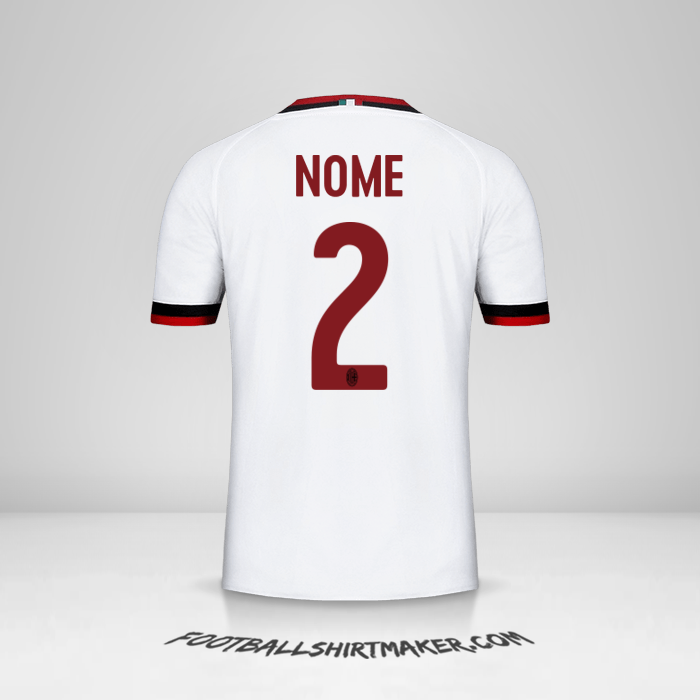 Maglia AC Milan 2017/18 Seconda -  nome - 2