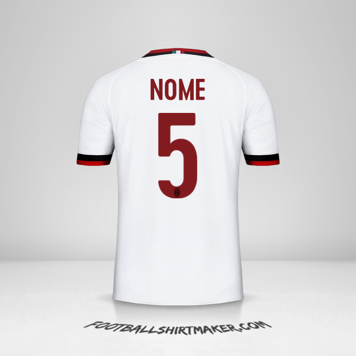 Camisola AC Milan 2017/18 Alternativa -  nome - 5