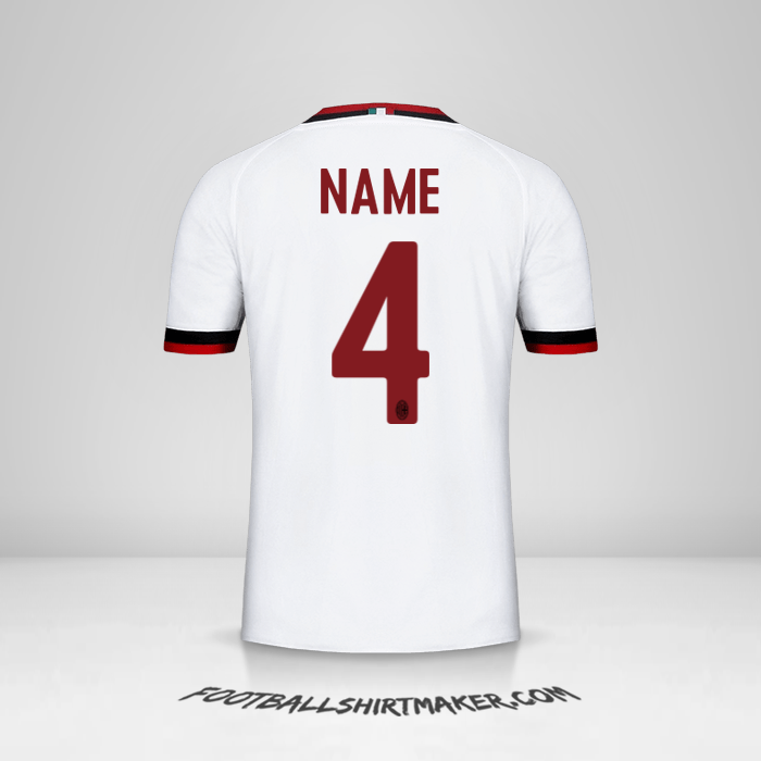Trikot AC Milan 2017/18 Auswärts -  name - 4