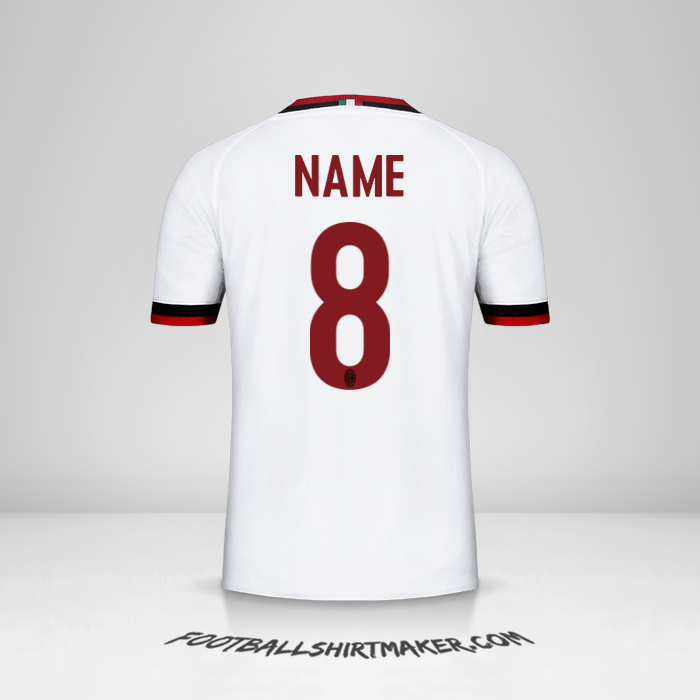 Jersey AC Milan 2017/18 Away -  name - 8