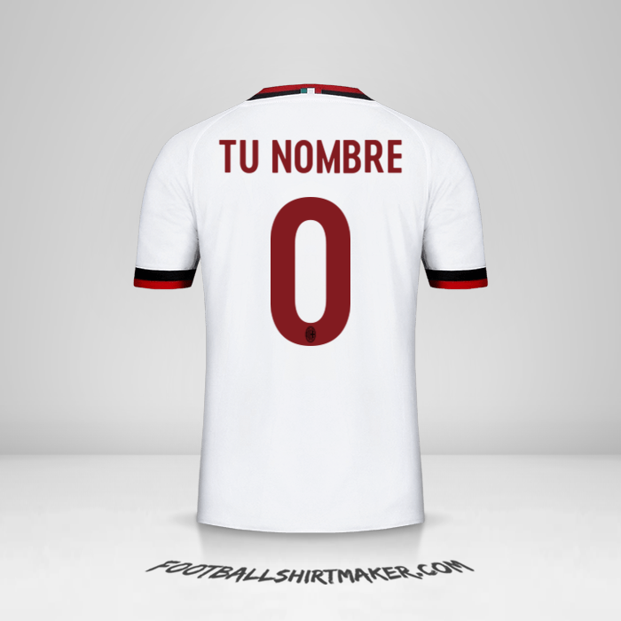 Jersey AC Milan 2017/18 II -  tu nombre - 0