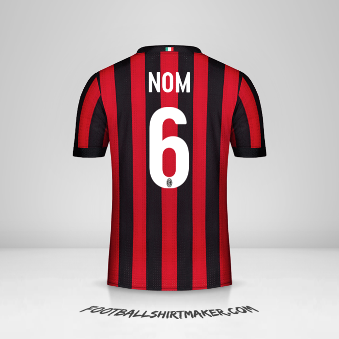Maillot AC Milan 2017/18 -  nom - 6