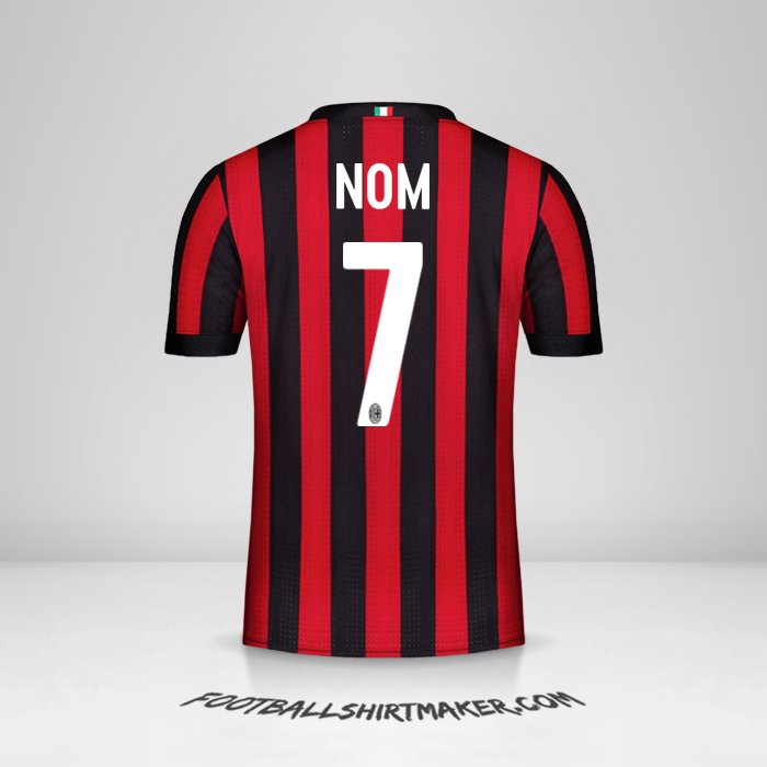 Maillot AC Milan 2017/18 -  nom - 7