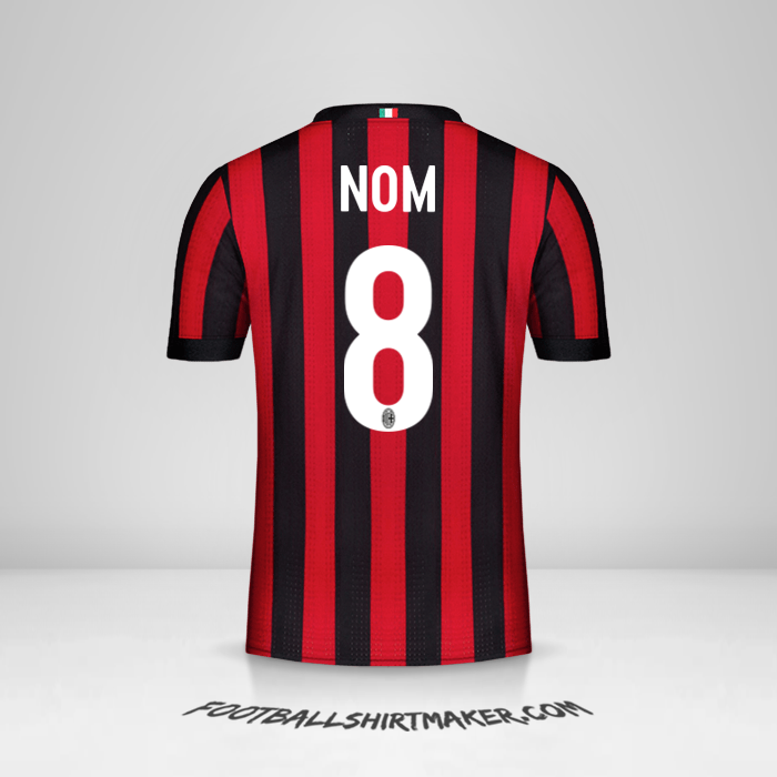 Maillot AC Milan 2017/18 -  nom - 8