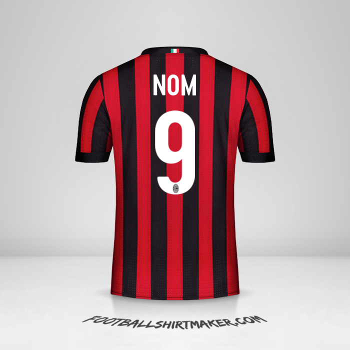 Maillot AC Milan 2017/18 -  nom - 9