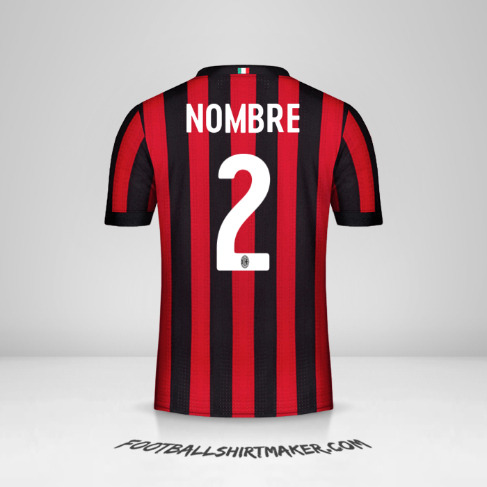 Jersey AC Milan 2017/18 -  nombre - 2