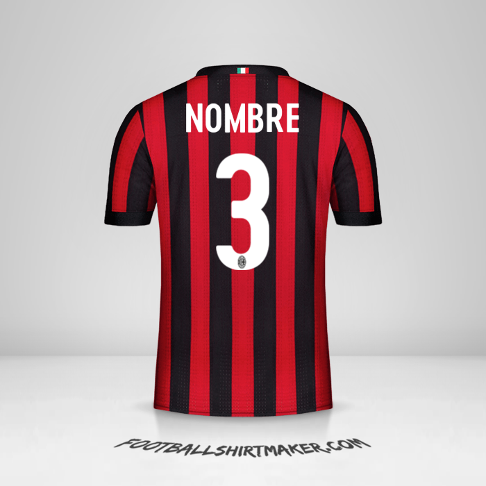 Jersey AC Milan 2017/18 -  nombre - 3