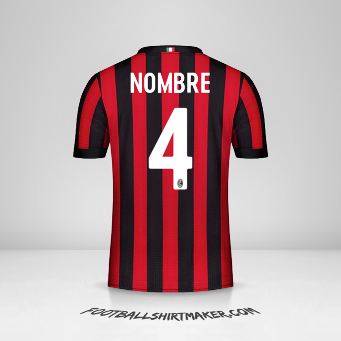 Jersey AC Milan 2017/18 -  nombre - 4