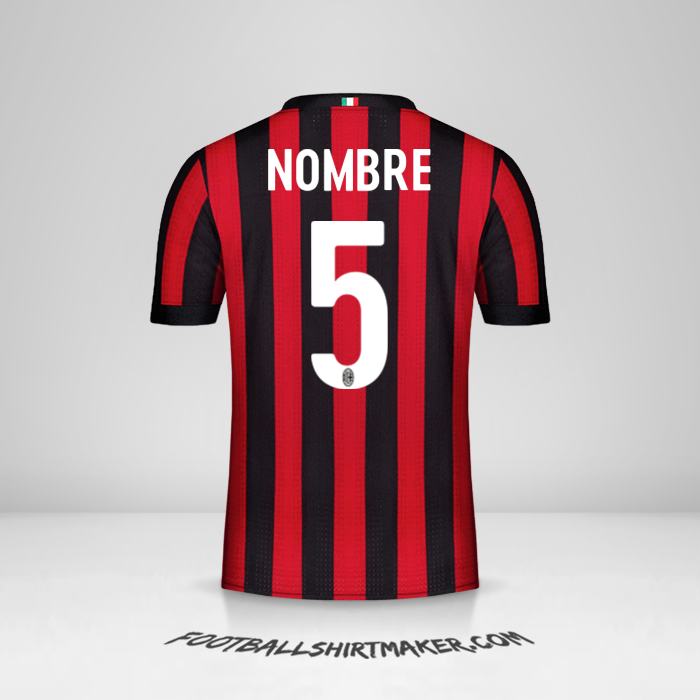 Camiseta AC Milan 2017/18 -  nombre - 5