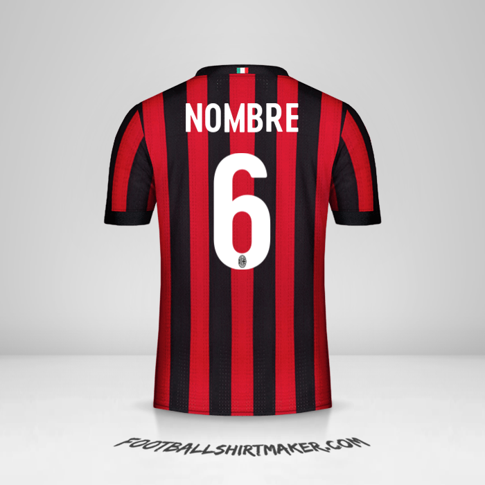 Camiseta AC Milan 2017/18 -  nombre - 6