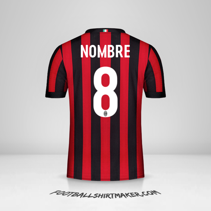 Camiseta AC Milan 2017/18 -  nombre - 8