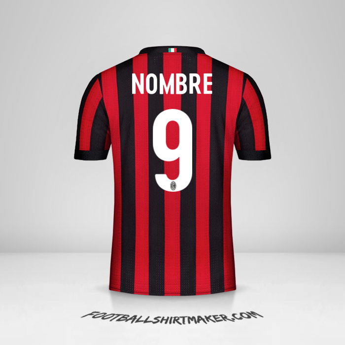 Jersey AC Milan 2017/18 -  nombre - 9