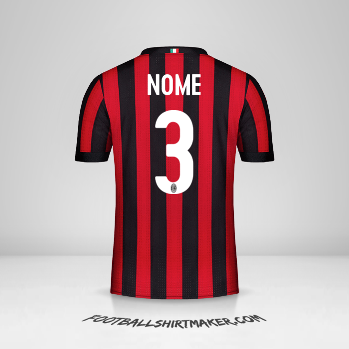Camisa AC Milan 2017/18 -  nome - 3