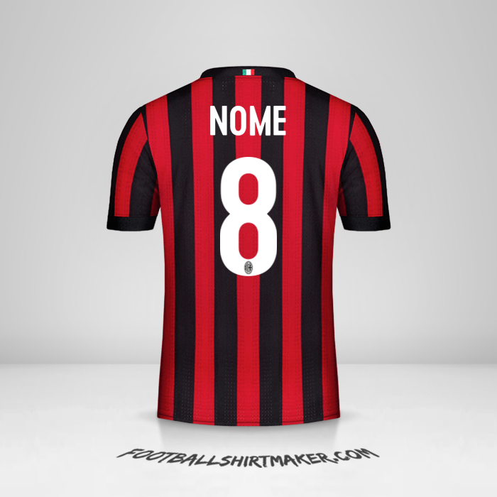 Camisa AC Milan 2017/18 -  nome - 8