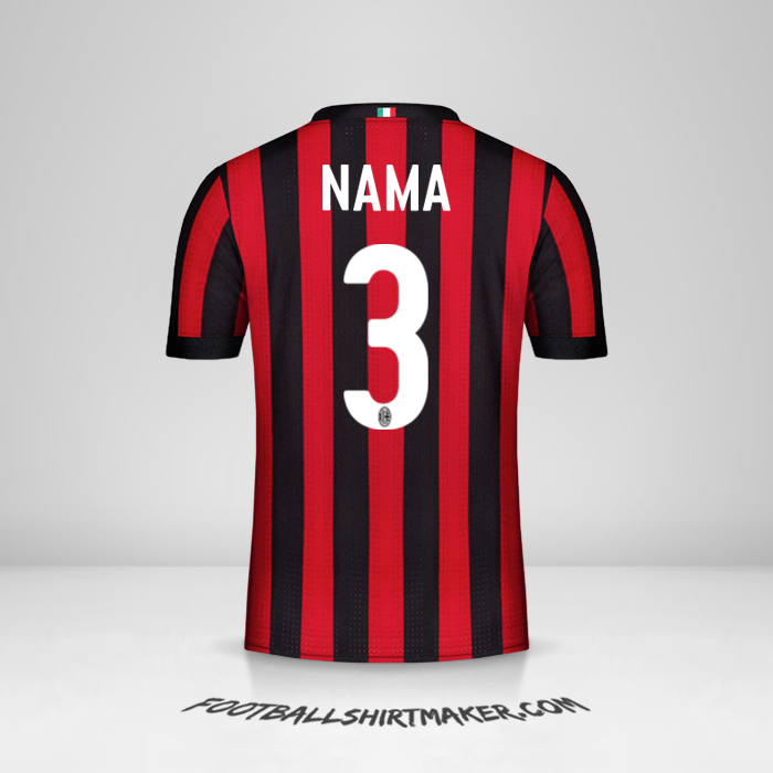 Jersey AC Milan 2017/18 -  nama - 3