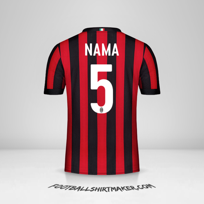 Jersey AC Milan 2017/18 -  nama - 5
