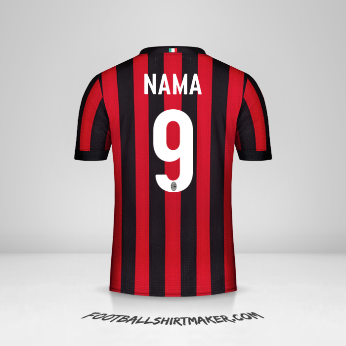 Jersey AC Milan 2017/18 -  nama - 9