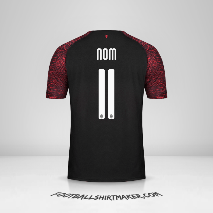 Maillot AC Milan 2018/19 Troisième -  nom - 11