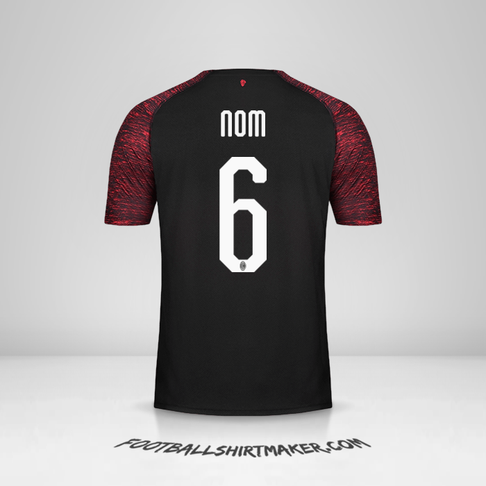 Maillot AC Milan 2018/19 Troisième -  nom - 6