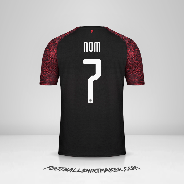 Maillot AC Milan 2018/19 Troisième -  nom - 7