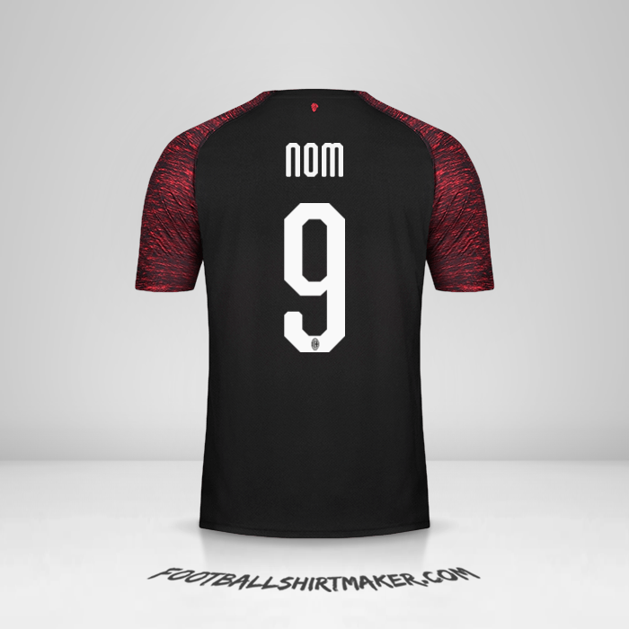 Maillot AC Milan 2018/19 Troisième -  nom - 9