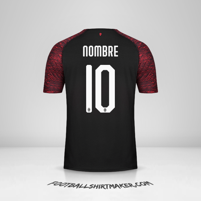 Camiseta AC Milan 2018/19 Tercera -  nombre - 10
