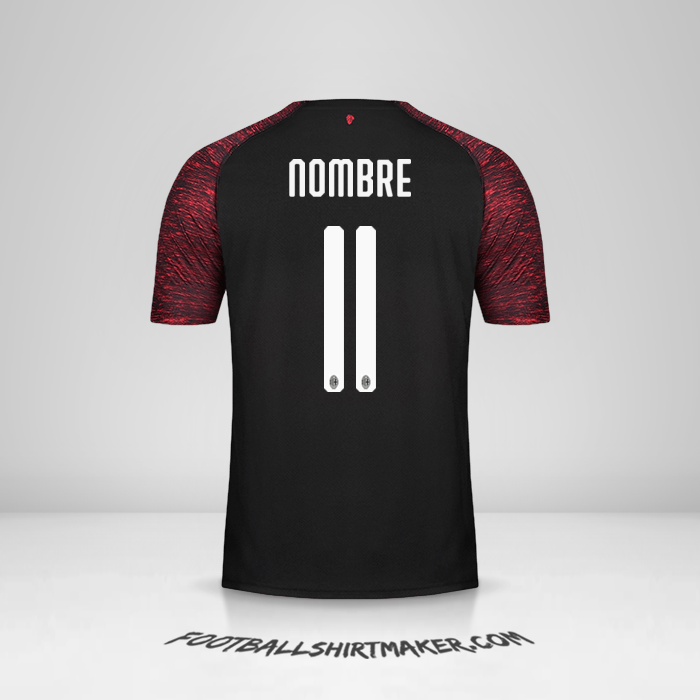 Jersey AC Milan 2018/19 Tercera -  nombre - 11