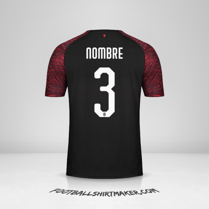 Camiseta AC Milan 2018/19 Tercera -  nombre - 3