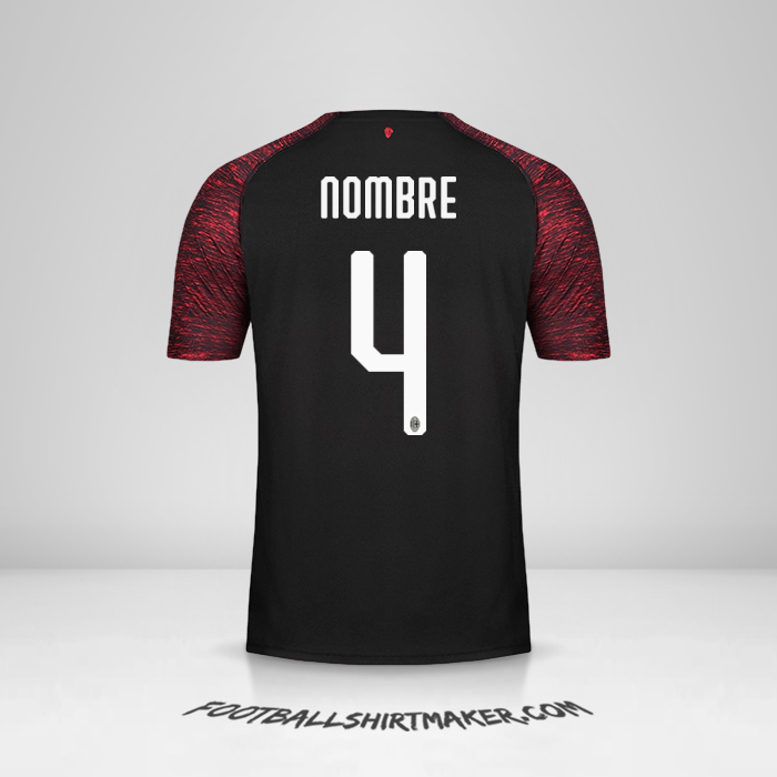 Jersey AC Milan 2018/19 Tercera -  nombre - 4