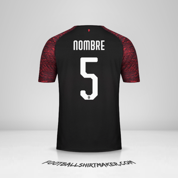 Camiseta AC Milan 2018/19 Tercera -  nombre - 5