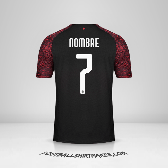 Jersey AC Milan 2018/19 Tercera -  nombre - 7