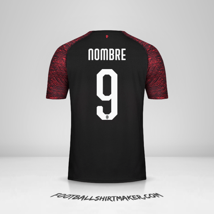 Jersey AC Milan 2018/19 Tercera -  nombre - 9