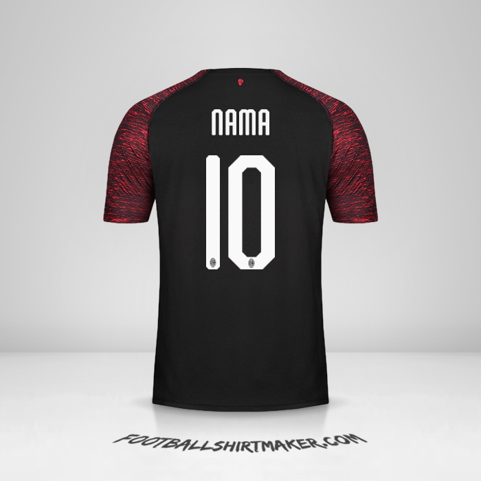 Jersey AC Milan 2018/19 Ketiga -  nama - 10