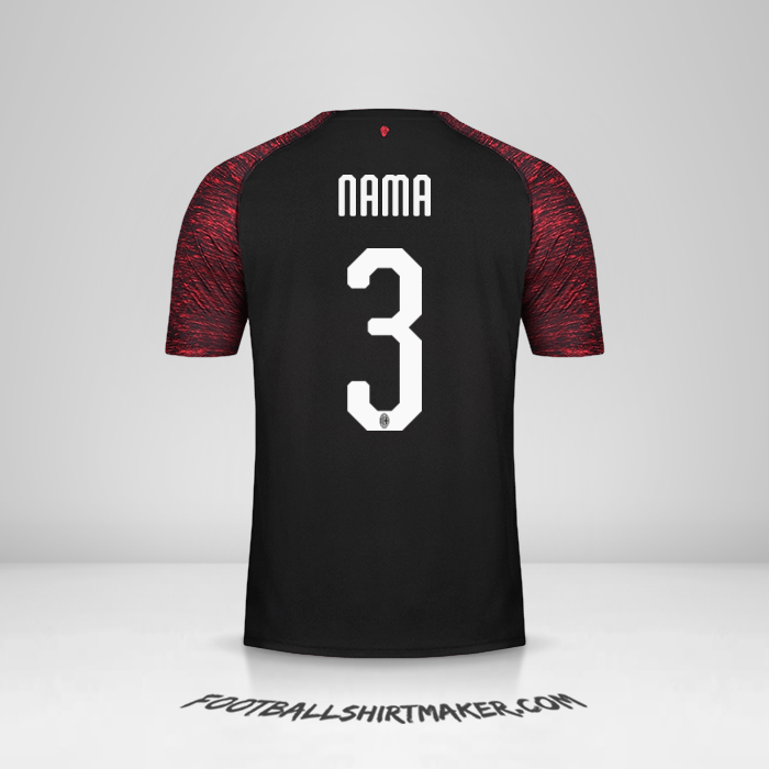 Jersey AC Milan 2018/19 Ketiga -  nama - 3